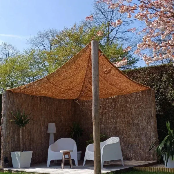 Toldo vela triángulo de coco